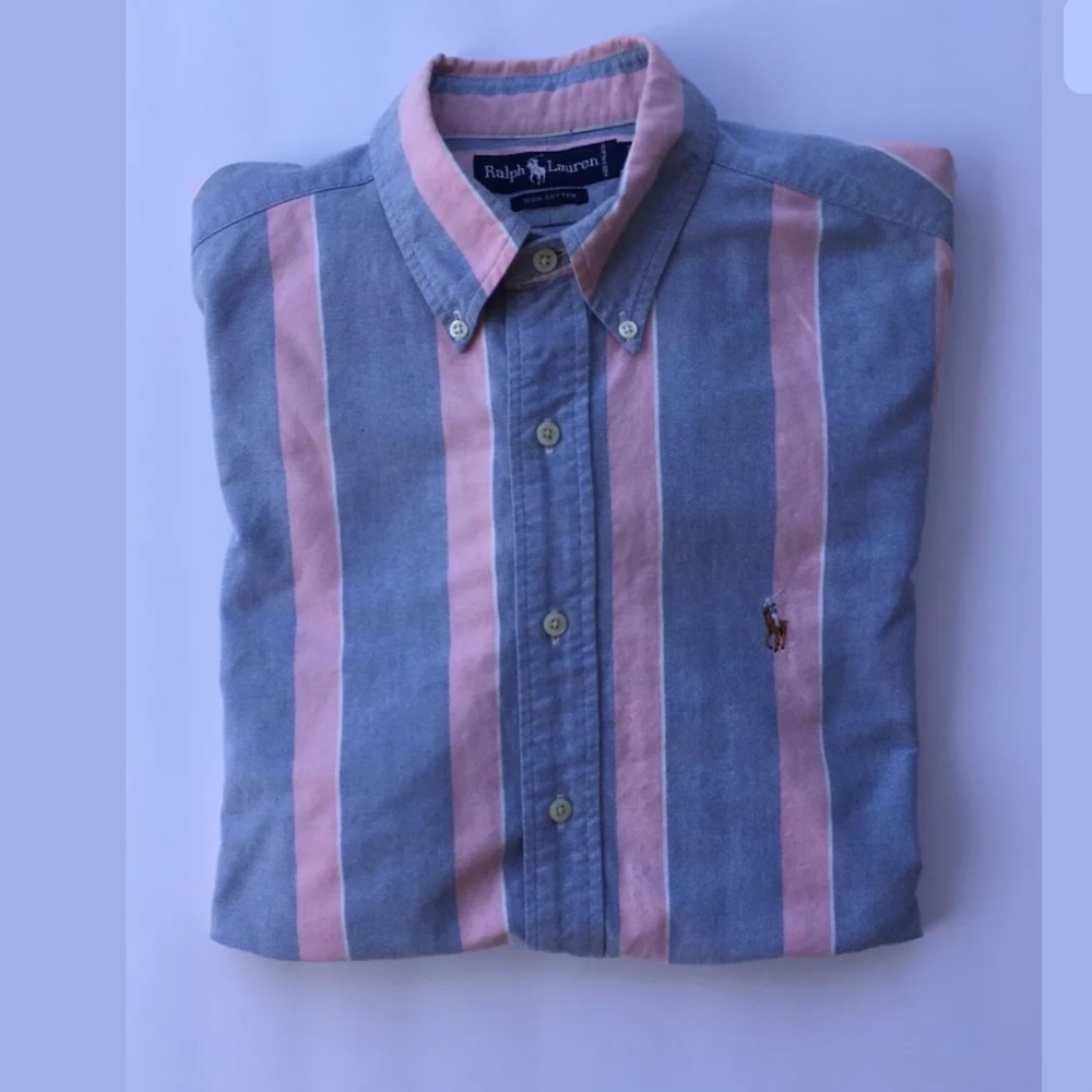 Ralph Lauren Mens Size 16.5-33 Button Collar